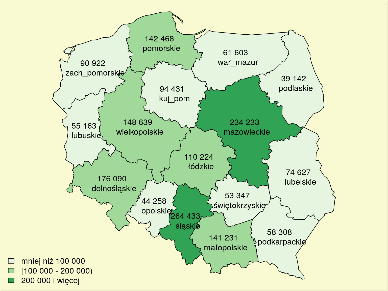 Liczba przestępstw w 2009 r.